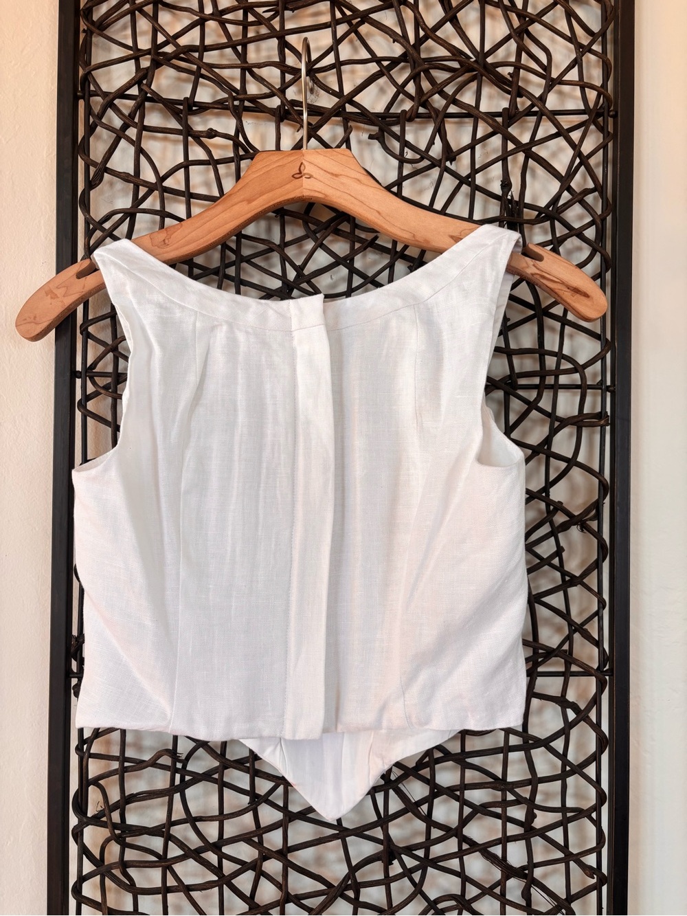 STAUD Vaga Linen White Corset Top NWT Size 0 - Picture 8 of 15